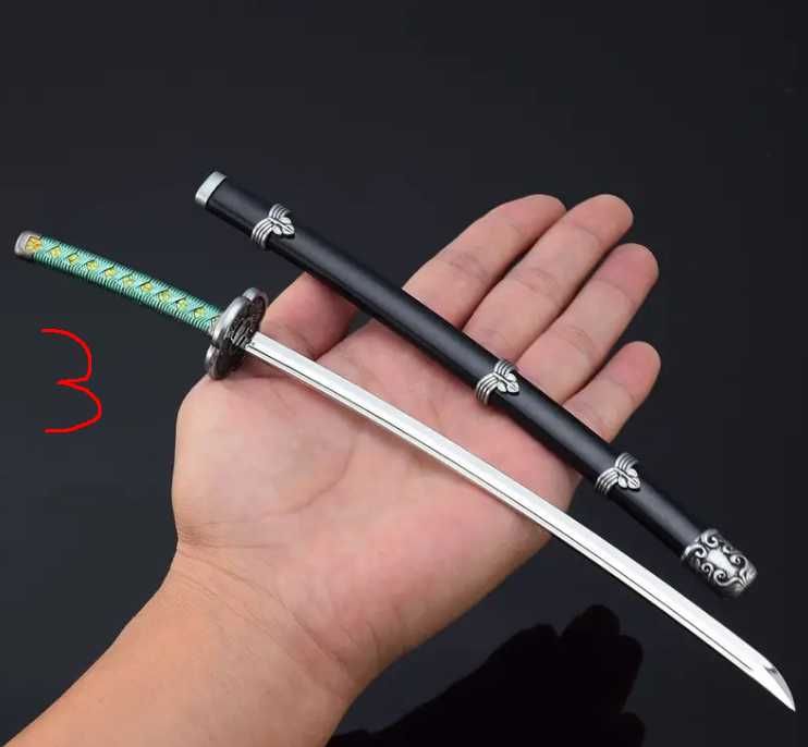 Mini Katanas de decoração/chaveiros de Metal (23-25CM)