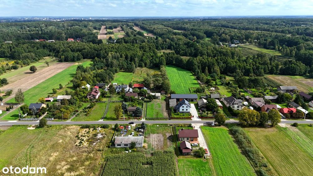 1,84 ha przestrzeni z częścią budowlaną | MPZP | 6 km od Rawy Maz.