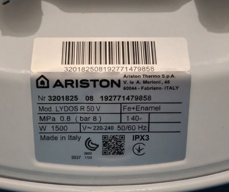 Бойлер Ariston Lydos R 50 V на запчасти / потек бак