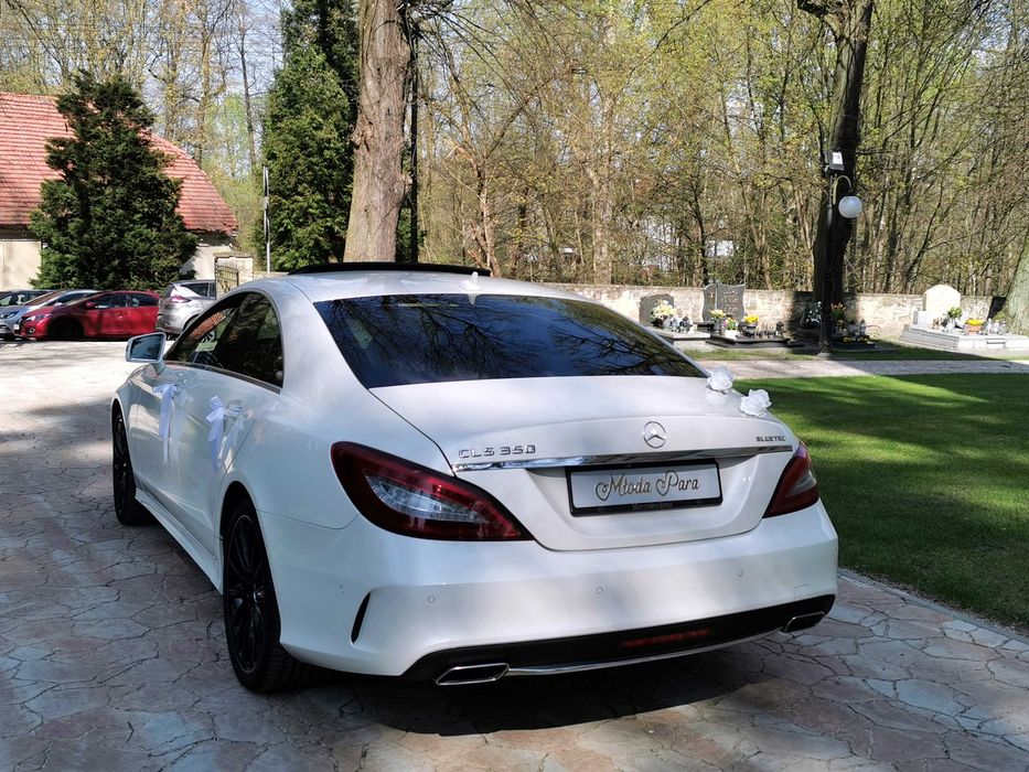 Mercedes CLS Biała Perła Samochód/Auto do Ślubu Wesele Cennik