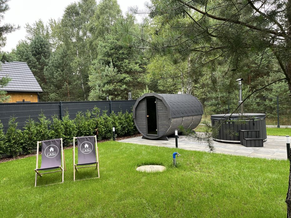 Domek do wynajęcia zalew Ostrowy balia sauna cisza Dom na krańcu lasu