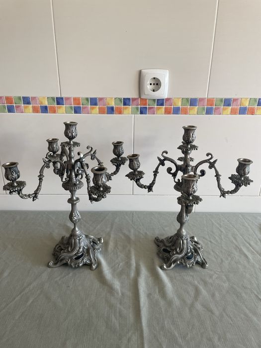 Par de Castiçais para 5 velas