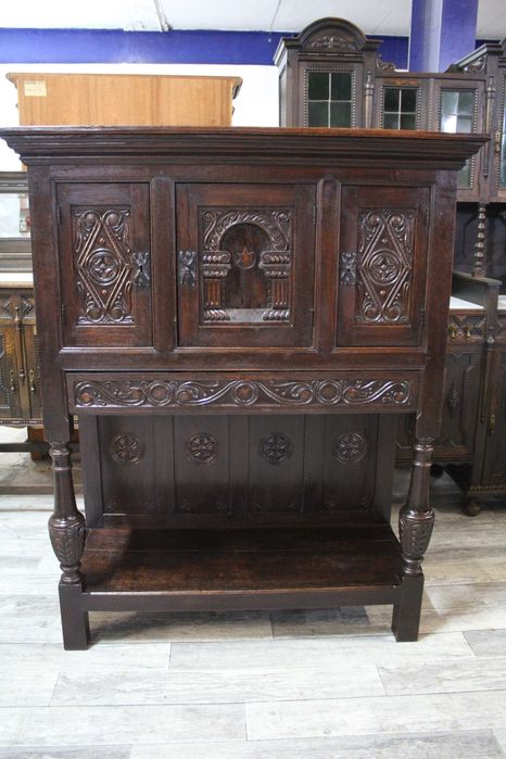 Antyczna Dębowa Komoda / Kredens /