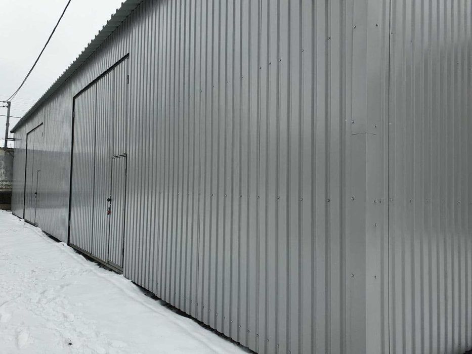 Будуємо ангар склад під ключ с б/у каркас 2600 грн/м2