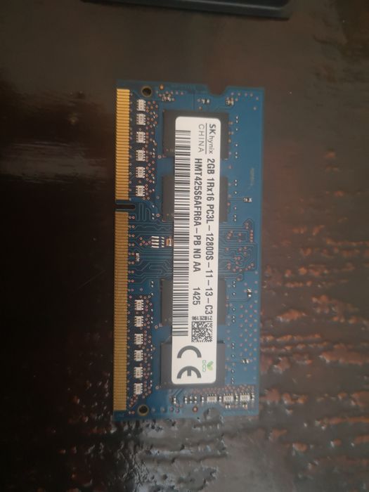 Оперативна пам'ять DDR3 2 Gb для ноутбука