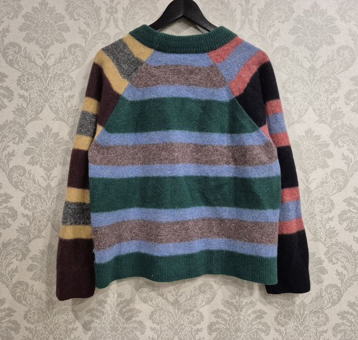 Шерстяной свитер Paul Smith Multicolor Striped Cardigan