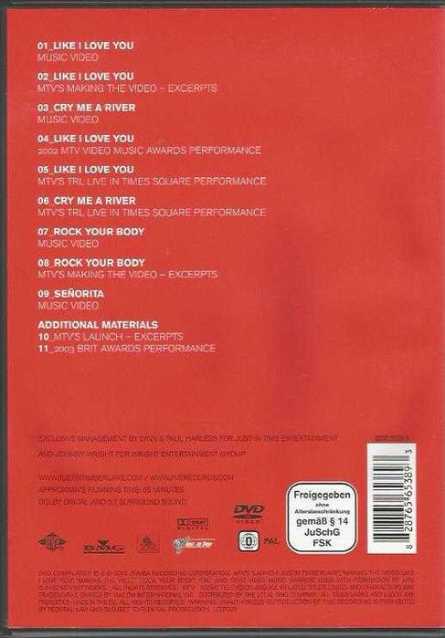 Justin Timberlake - Justified: The Videos (DVD)