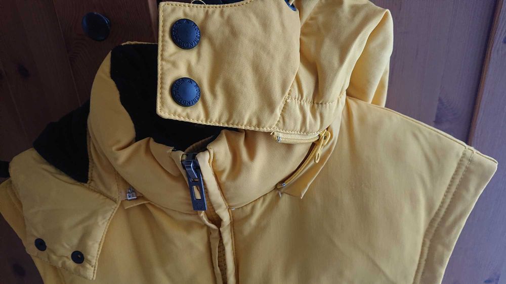 Kamizelka puchowa meska bezrekawnik M żółty