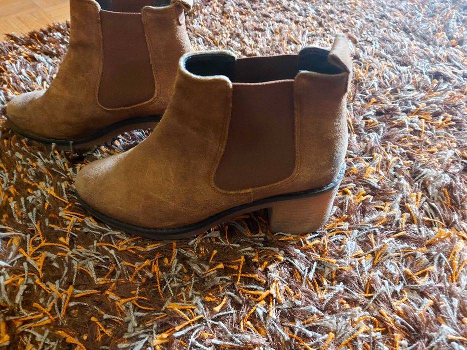 Botas cano baixo camel