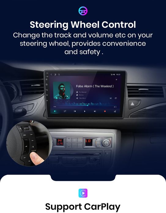Rádio 10" android Citroen C5 2008 a 2017 CARPLAY WIFI GPS 2/32GB Novo