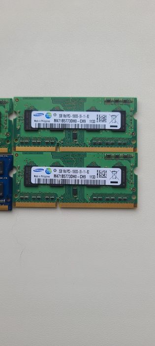 4 планки памяти для ноутбука DDR3 2gb