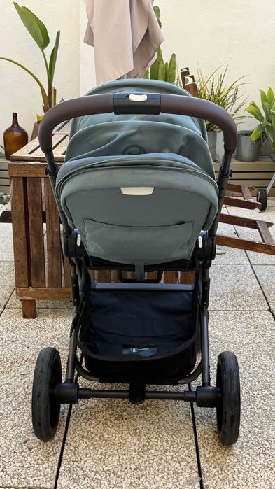 Carrinho Cybex Balios S Lux — Stormy Blue / Châssis Taupe + adaptatores