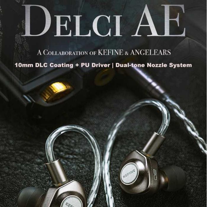 ‼️ Kefine X Angelears Delci AE - динамические наушники с 10-мм, DLC+PU