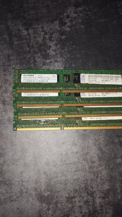 16 Гб ОЗУ 4х4 ddr3 elpida