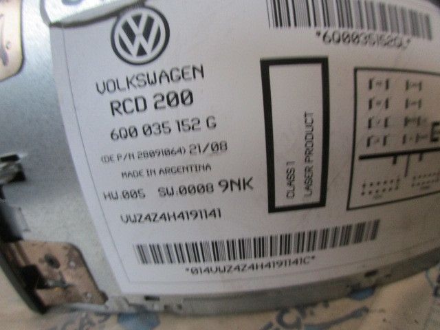 Rádio / auto-rádio VOLKSWAGEN Polo (9N)