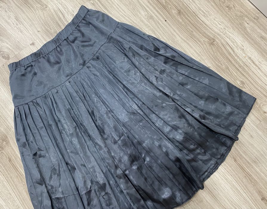 Spódnica plisowana i bluzka vintage satynowa na gumce m-xl