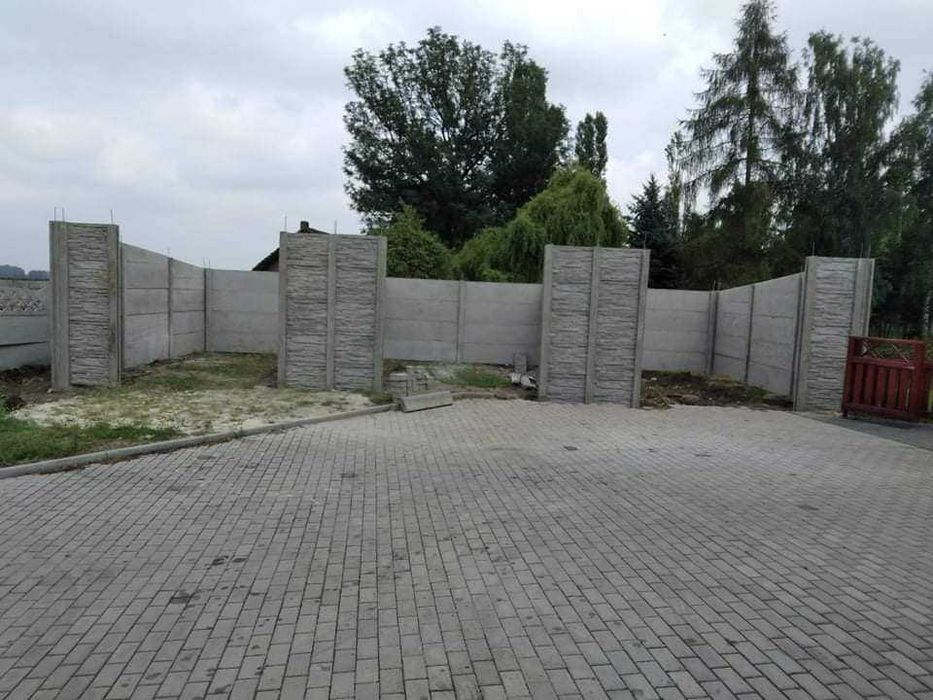 Garaż Wiata Ogrodzenie betonowe  panelowe