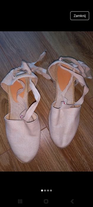 Espadryle lniane właściwie nienoszone