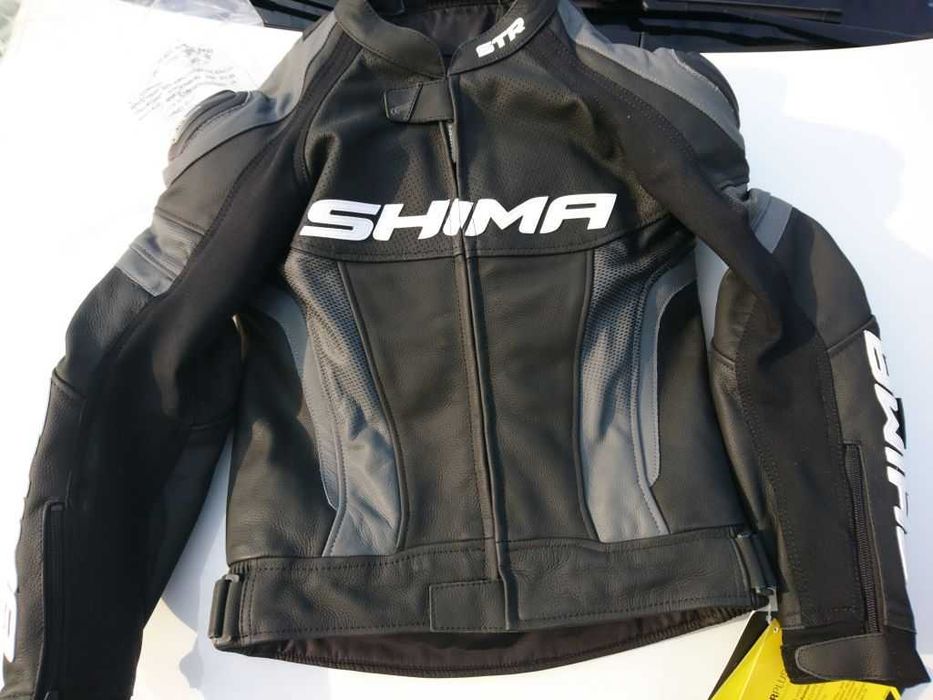 jeździeckie Skórzana kurtka shima str 48 Cruiser cafe męska jeździeckie