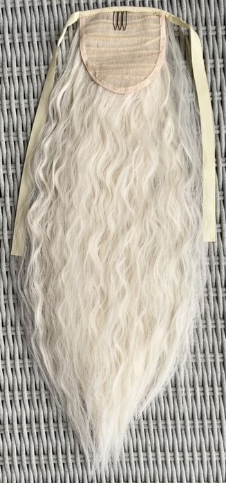 Premium Ultra włosy doczepiane, platynowy blond, kycyk, fale 224.