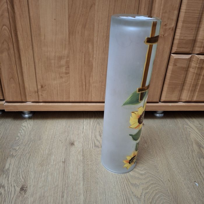 Ваза матове скло, із соняшниками