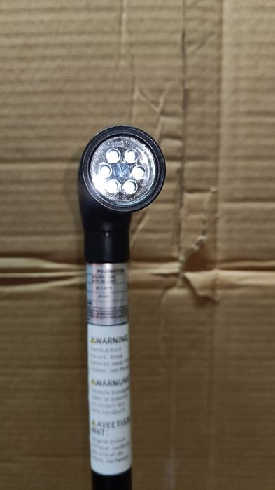 Laska inwalidzka składana uchwyt zaokrąglony z latarką