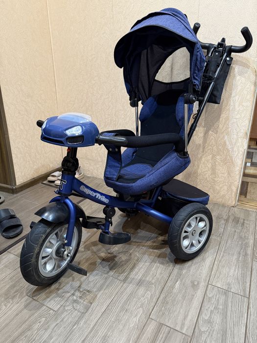 Детский велосипед с родительской ручкой