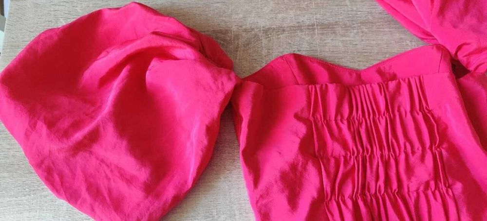 bluzka gorset crop top różowa