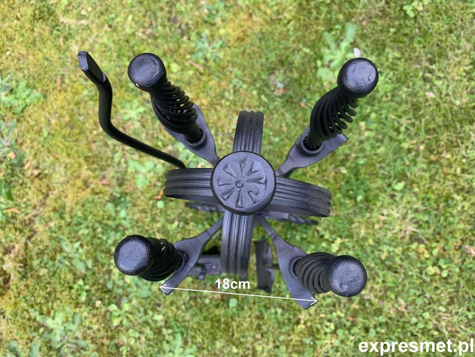 RĘCZNIE KUTY ZESTAW KOMINKOWY 5 elementów  do kominka grila pieca Kowa