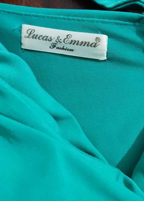 Vestido de gala turquesa