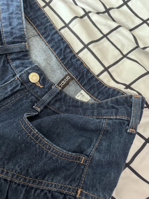 Джинсова спідниця y2k кокет denim mini skirt balloon 25 S