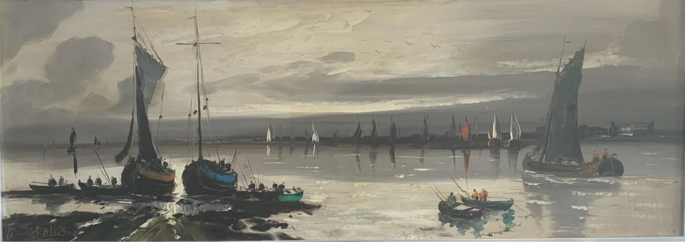 Quadro a oleo sobre platex