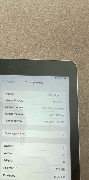 Ipad 5 genaracji malo uzywany stan bardzo dobry