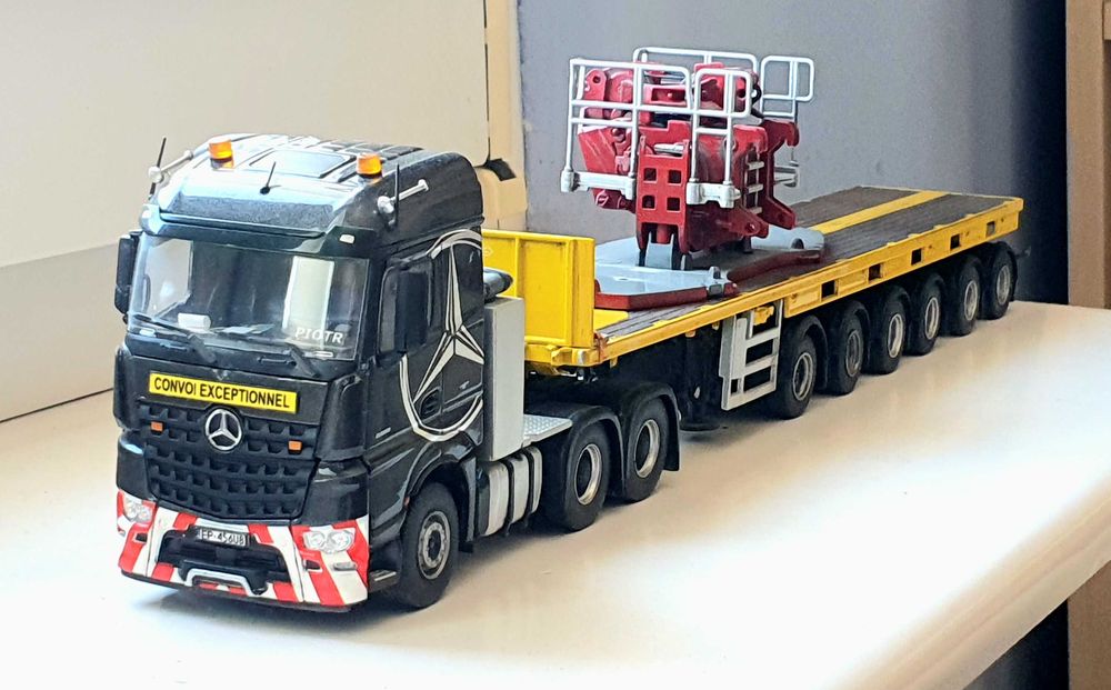 Mercedes arocs + ballastówka 1:50 wsi tekno nzg