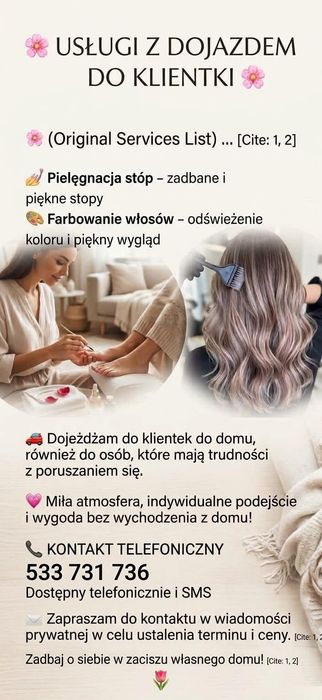 Usługi z dojazdem