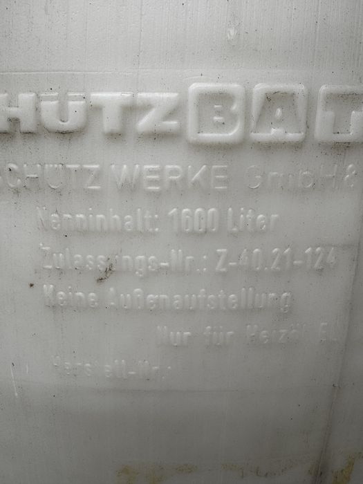 Zbiornik na olej opałowy 1600