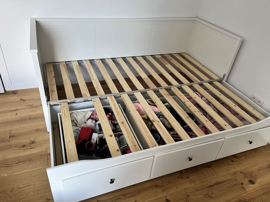 łóżko rozkładane hemnes + 2 materace