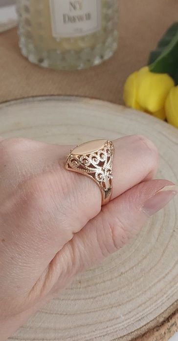 Sygnet Różowe złoto 585.