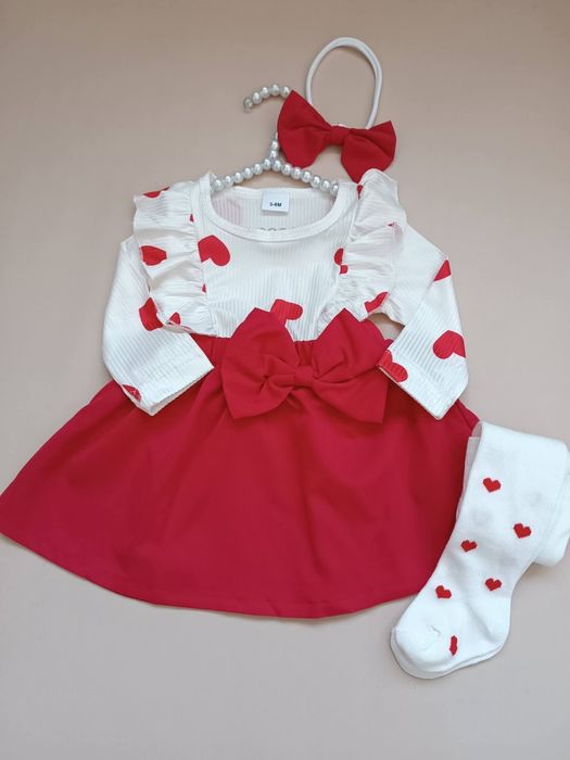 Боді сукня  плаття з сердечками 62, 68р