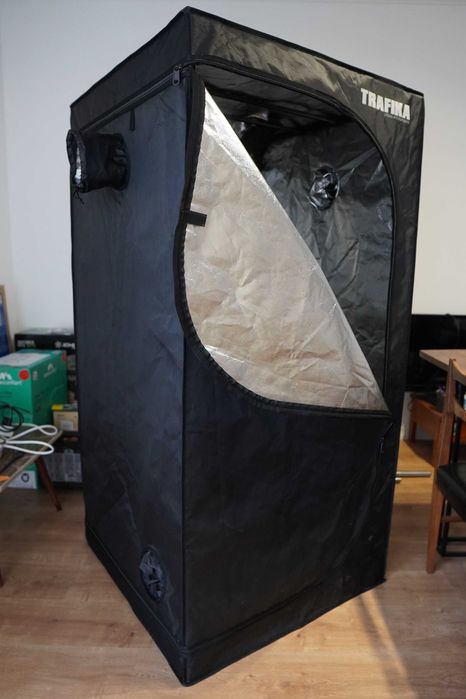 Grow Tent Kit Completo 80x80x160 – LED 600W + Extração + Acessórios