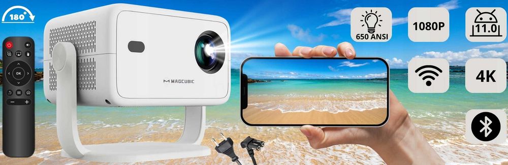 Projektor Magcubic L018 FullHD 1080p Smart TV WiFi NOWY najtaniej WWA!