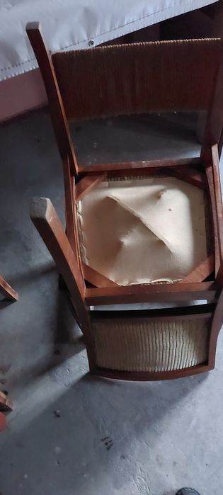 5 krzeseł krzesło taboret retro do tapicerki drewno w super stanie