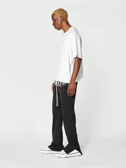 Spodnie Męskie Dresowe Z Nadrukiem Brooklyn Czarne Sumwon Xl