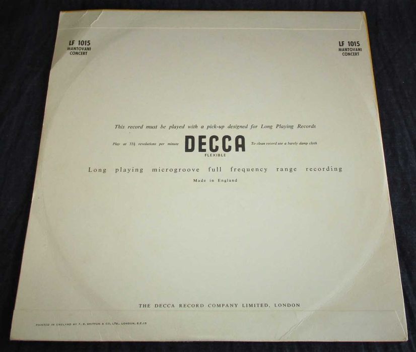 Vinil LP Mantovani And His Orchestra Concert