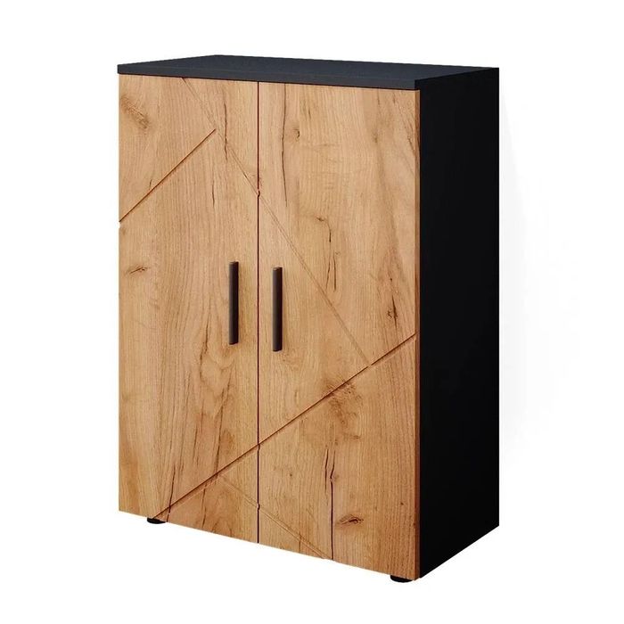 Szafka midi Irma, antracyt/złoty dąb, 60 x 81 cm, Vicco