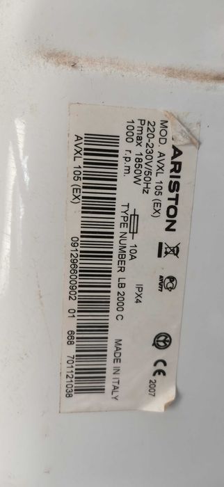 Máquina roupa Ariston Hotspot AVXL peças motor sensor eletrónica tubos