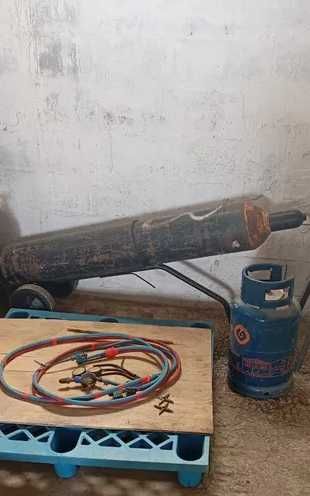 Conjunto Oxiacetilénico Completo – Garrafa Oxigénio Grande + 2 Maçaricos (Pronto a Funcionar)