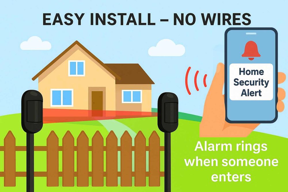 Вуличний датчик руху Бездротова GSM SMS Сигналізація Охорони периметра