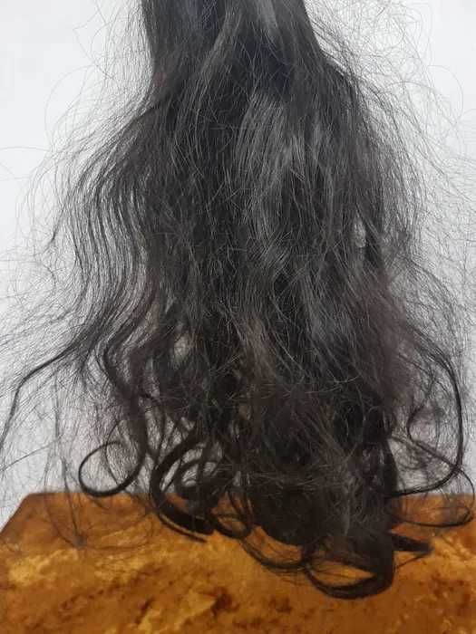 Długa czarna doczepka kucyk do włosów H161