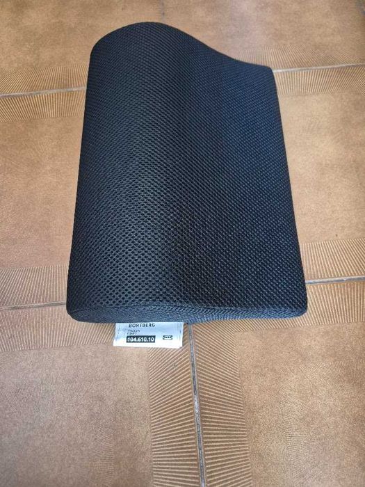 Almofada lombar, preto, 31x23 cm Nova